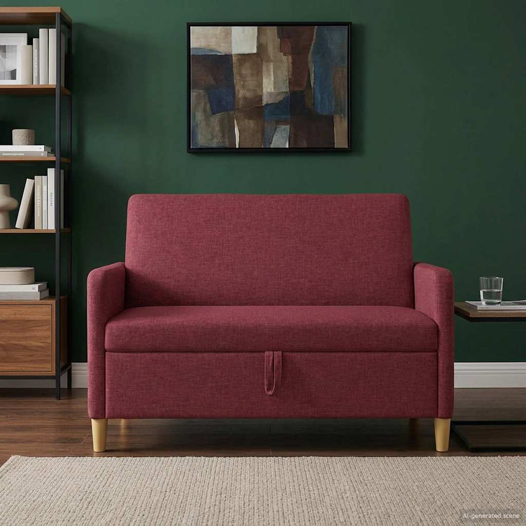 Sofa s shrambo Vinorodna rdeča 122 x 78 x 87 cm Poliester