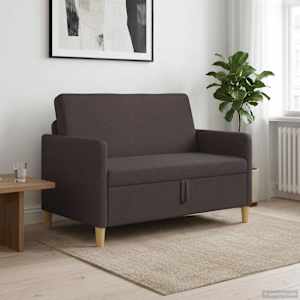 Sofa s shrambo Temno rjava 122 x 78 x 87 cm Poliester
