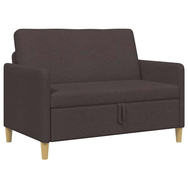 vidaXL Sohva koos hoiuruumiga Tume pruun 122 x 78 x 87 cm Pol&uuml;ester
