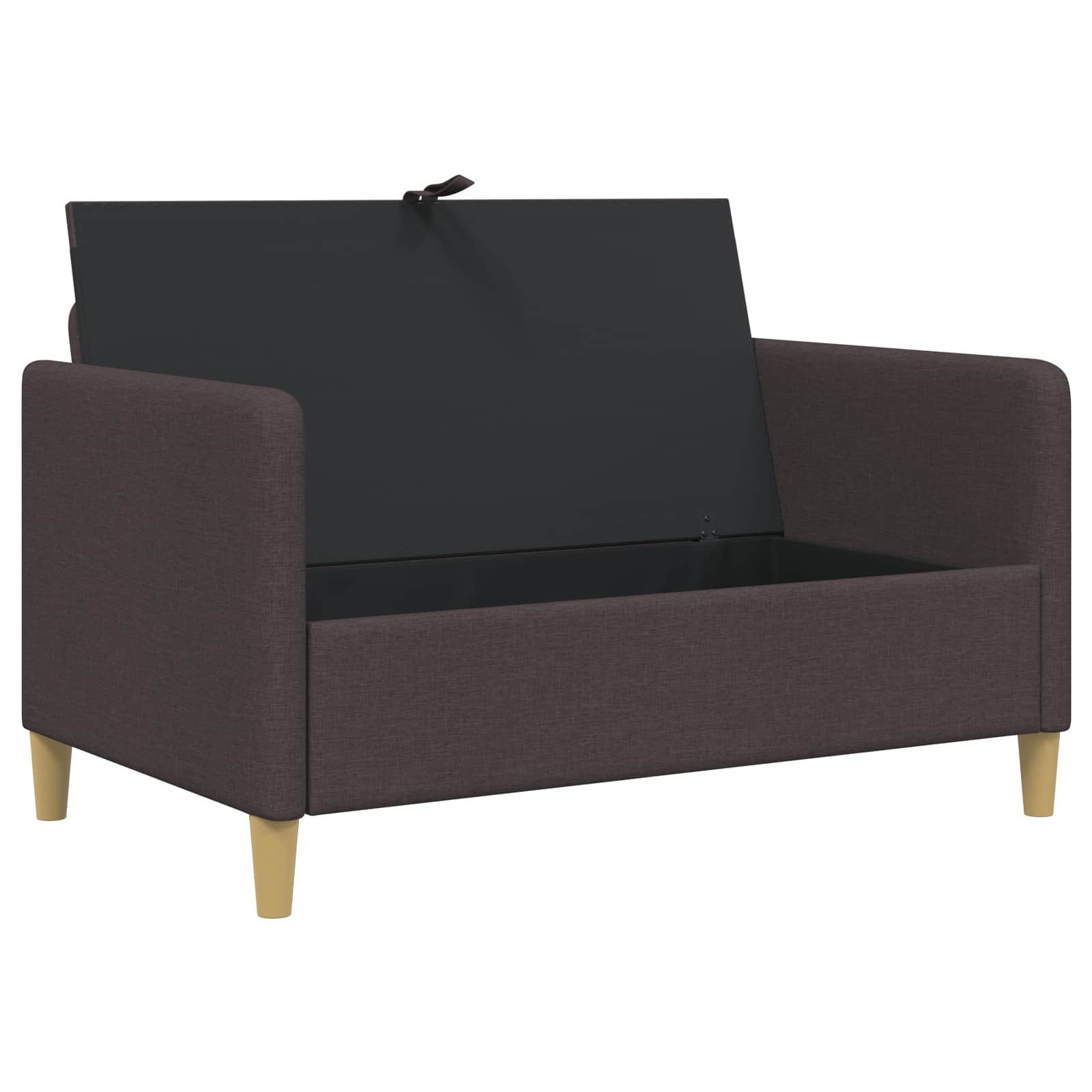 Sofa s shrambo Temno rjava 122 x 78 x 87 cm Poliester - slika 4