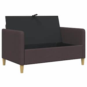 Sofa s úložným prostorem Tmavě hnědá 122 x 78 x 87 cm Polyester - obrázek 4