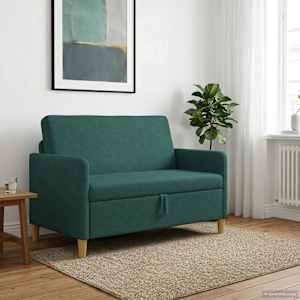 Sofa s úložným prostorem Tmavě zelená 122 x 78 x 87 cm - obrázek 3