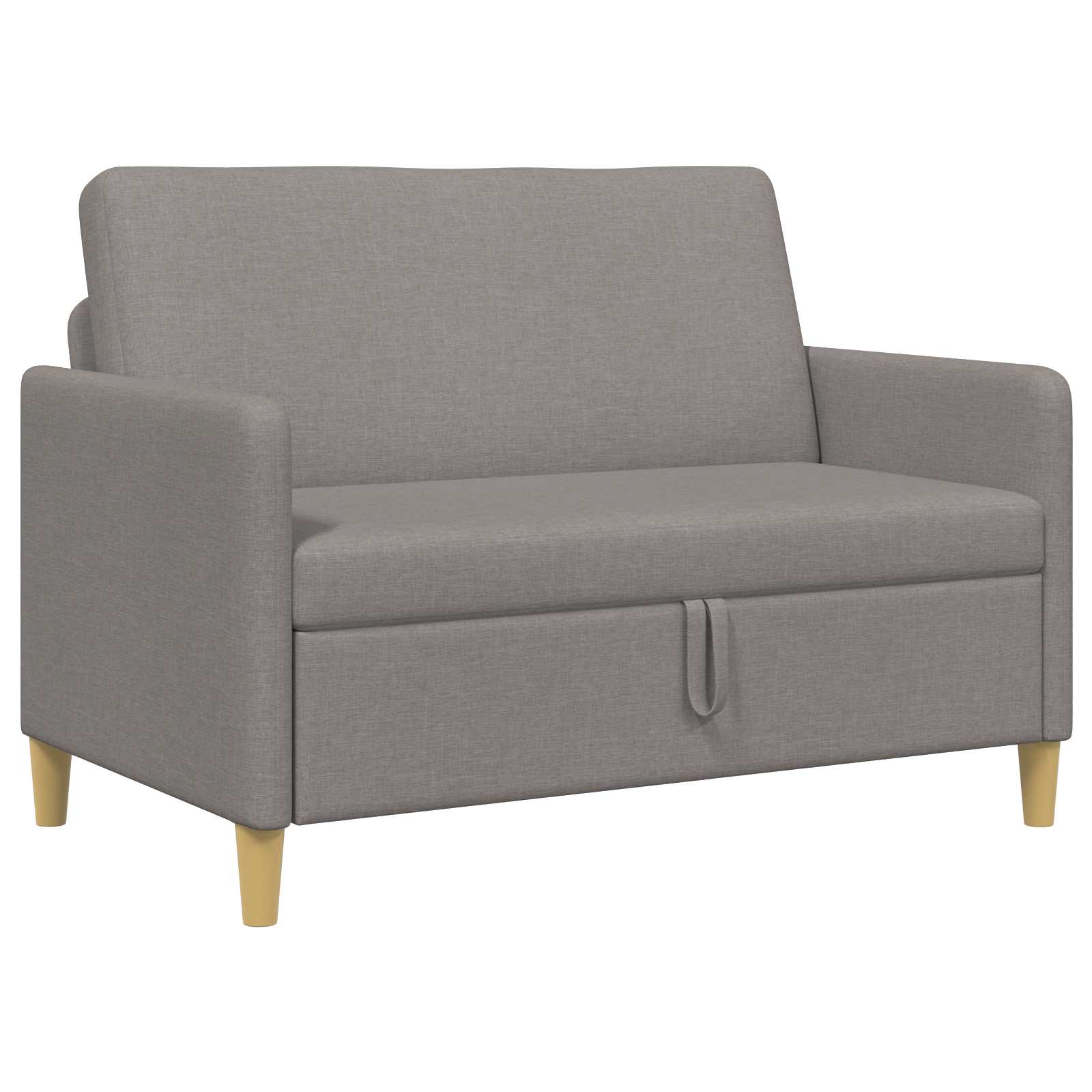 vidaXL Bank met opslag Taupe 122 x 78 x 87 cm Polyester, foto 3