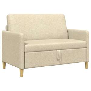 Sofa s úložným prostorem Krémová 122 x 78 x 87 cm Polyester - obrázek 2