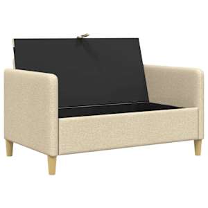 Sofa s úložným prostorem Krémová 122 x 78 x 87 cm Polyester - obrázek 4
