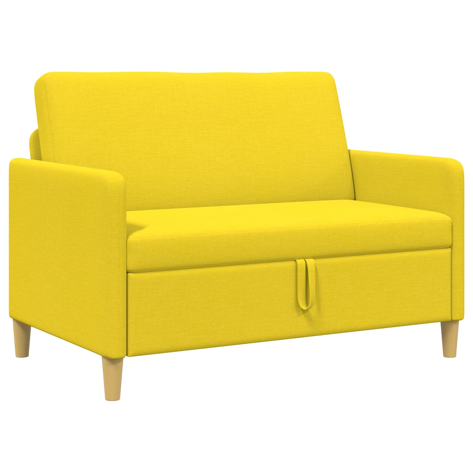 Sofa s shrambo Svetlo rumena 122 x 78 x 87 cm Poliester - slika 2