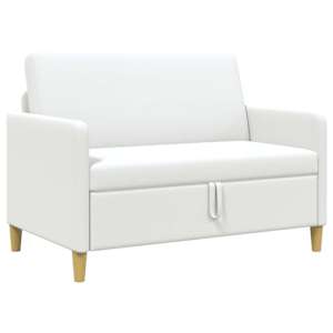 Sofa s úložným prostorem Bílá 122 x 78 x 87 cm Polyester - obrázek 2