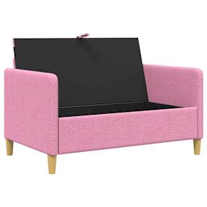 Sofa s úložným prostorem Růžová 122 x 78 x 87 cm Polyester - obrázek 4