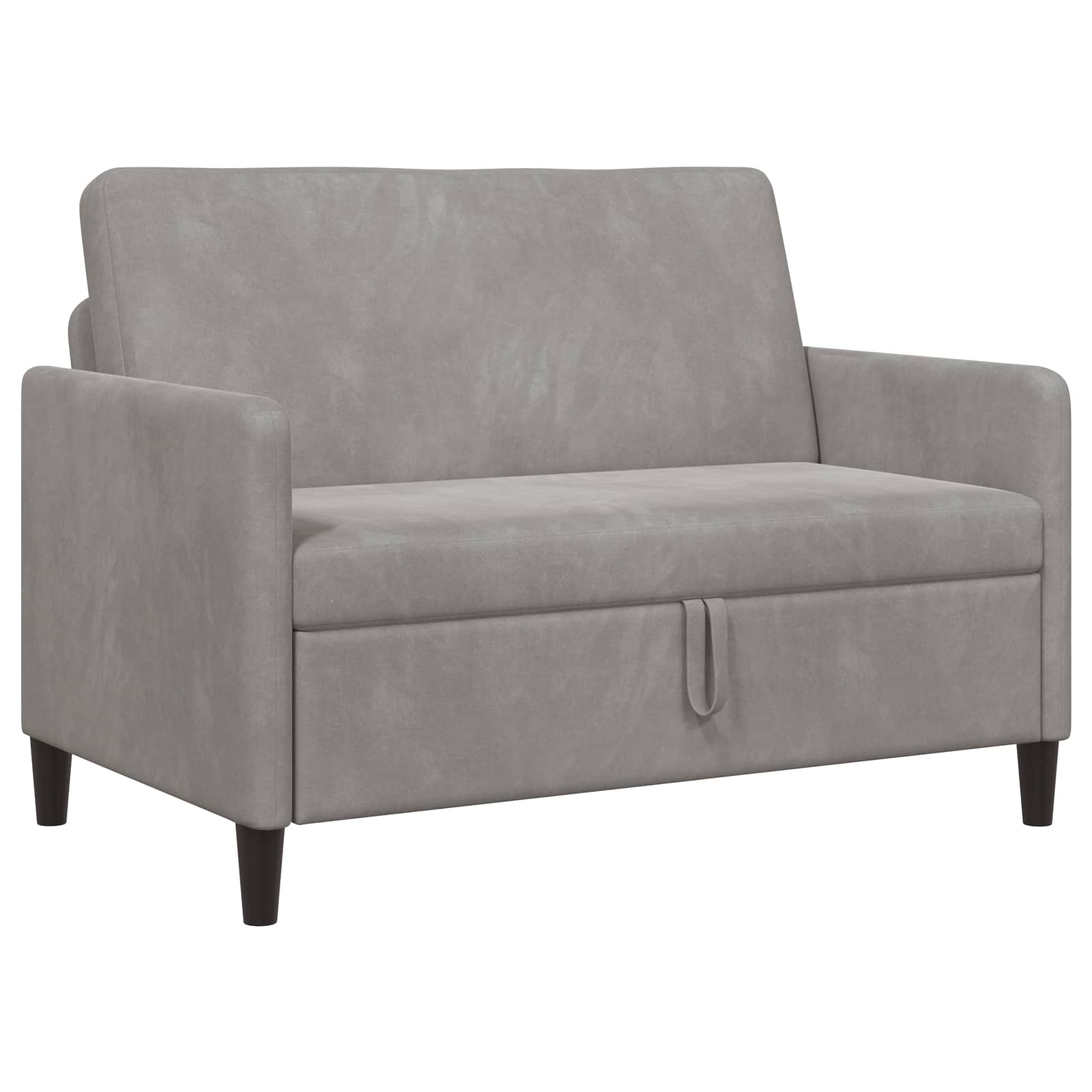 Sofa s shrambo Svetlo siva 122 x 78 x 87 cm Poliester - slika 2