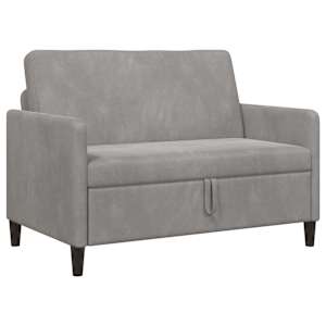 Sofa s úložným prostorem Světle šedá 122 x 78 x 87 cm Polyester - obrázek 2