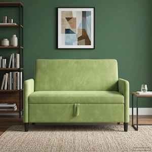 Sofa s shrambo Svetlo zelena 122 x 78 x 87 cm Poliester