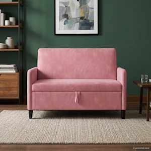 Sofa s úložným prostorem Růžová 122 x 78 x 87 cm Polyester - obrázek 3