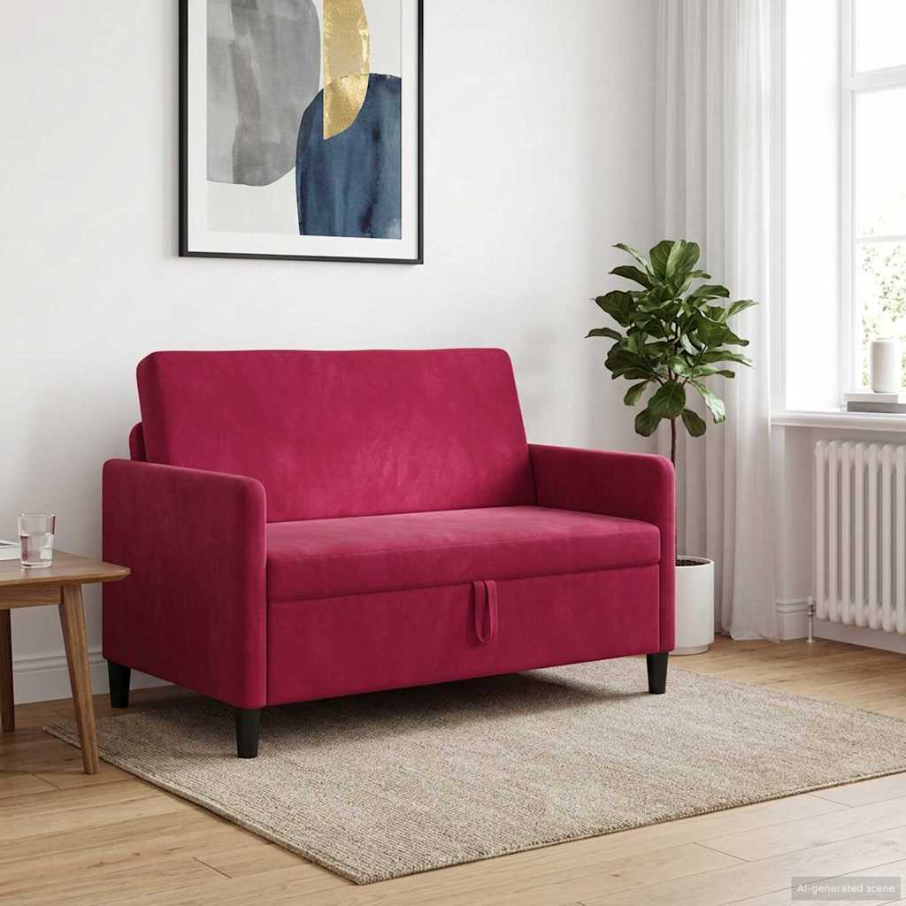 Sofa s shrambo Vinorodna rdeča 122 x 78 x 87 cm Poliester - slika 3