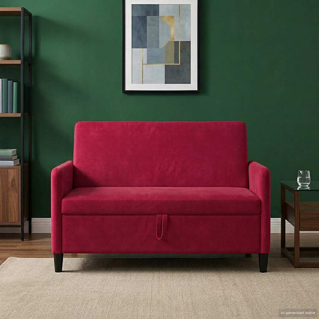 Sofa s shrambo Vinorodna rdeča 122 x 78 x 87 cm Poliester