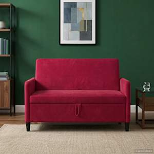 Sofa s shrambo Vinorodna rdeča 122 x 78 x 87 cm Poliester