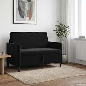 Sofa s úložným prostorem Černá 122 x 78 x 87 cm Polyester - obrázek 3
