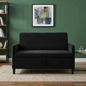 Sofa s shrambo Črna 122 x 78 x 87 cm Poliester