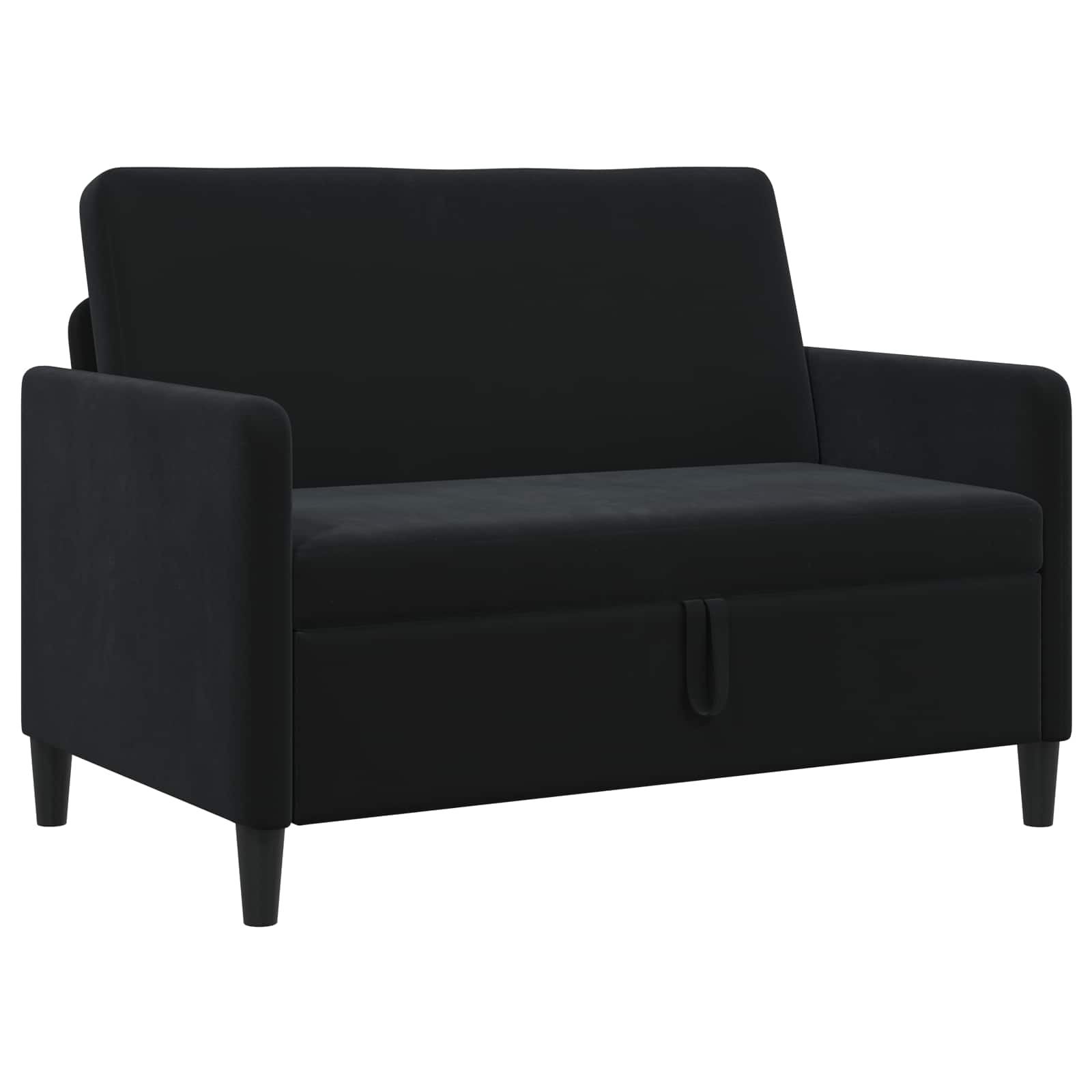 Sofa s shrambo Črna 122 x 78 x 87 cm Poliester - slika 2