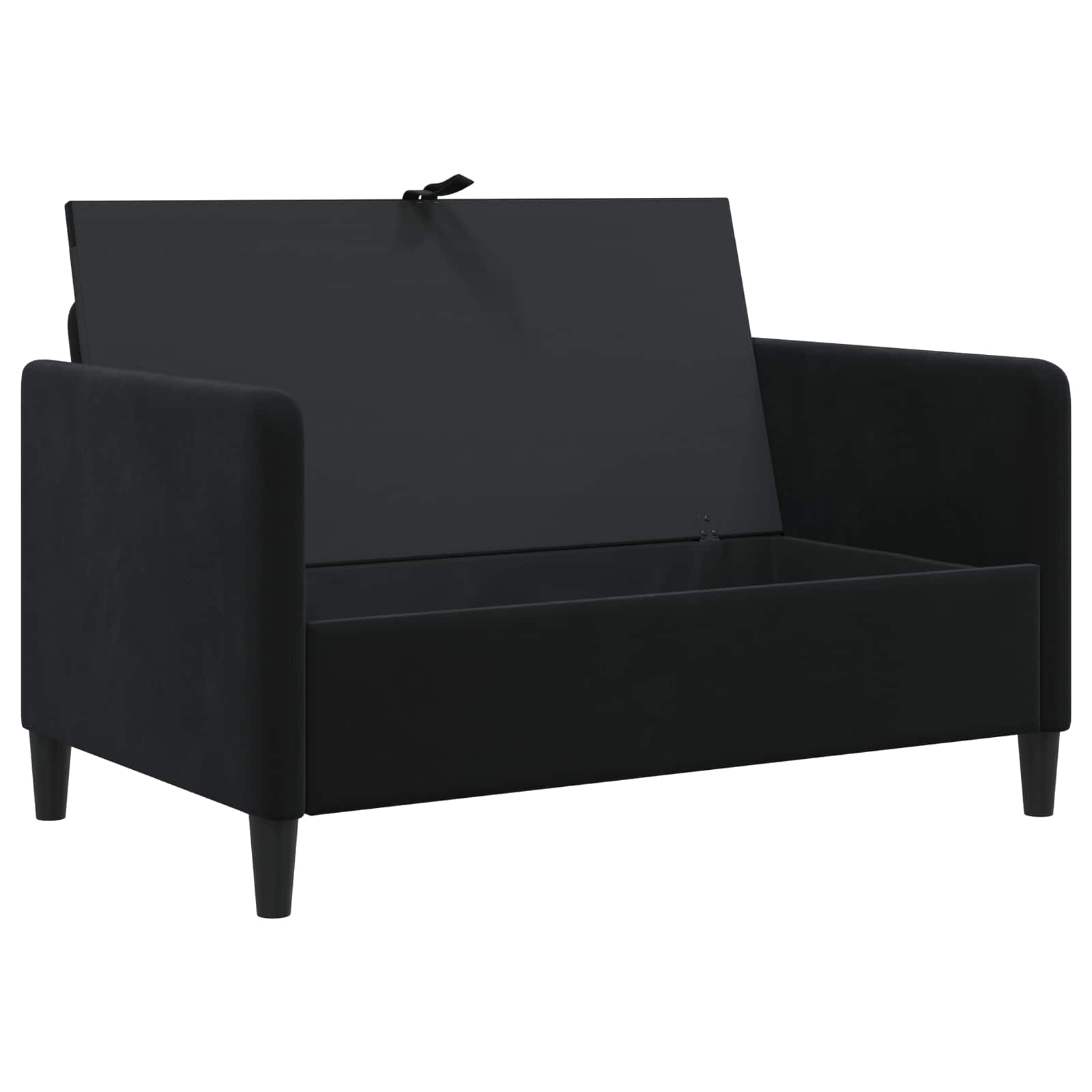 Sofa s shrambo Črna 122 x 78 x 87 cm Poliester - slika 4