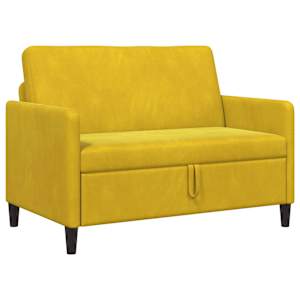 Sofa s úložným prostorem Žlutá 122 x 78 x 87 cm Polyester - obrázek 2