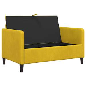 Sofa s úložným prostorem Žlutá 122 x 78 x 87 cm Polyester - obrázek 4
