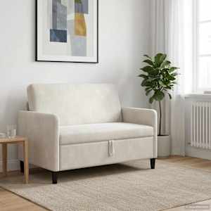 Sofa s shrambo Krem 122 x 78 x 87 cm Poliester