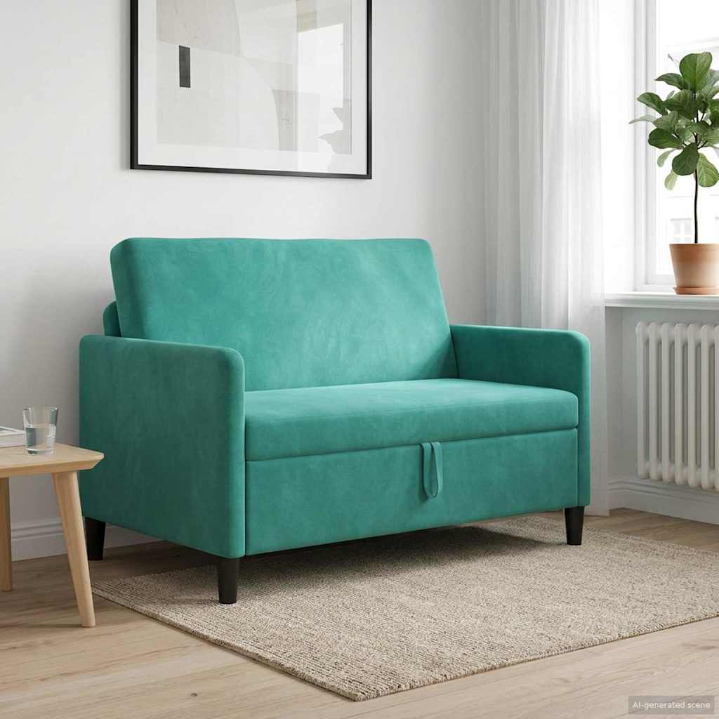 vidaXL Sofa mit Stauraum Türkis 122 x 78 x 87 cm Polyester