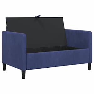 Sofa s úložným prostorem Policová modrá 122 x 78 x 87 cm - obrázek 4
