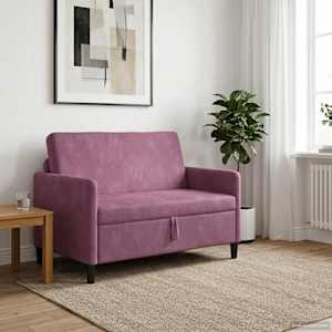 Sofa s úložným prostorem Fialová 122 x 78 x 87 cm Polyester - obrázek 3