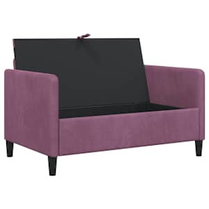Sofa s úložným prostorem Fialová 122 x 78 x 87 cm Polyester - obrázek 4