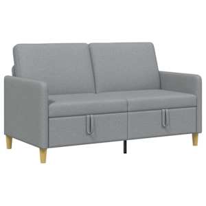 Sofa s úložným prostorem Světle šedá 152 x 78 x 87 cm Polyester - obrázek 2