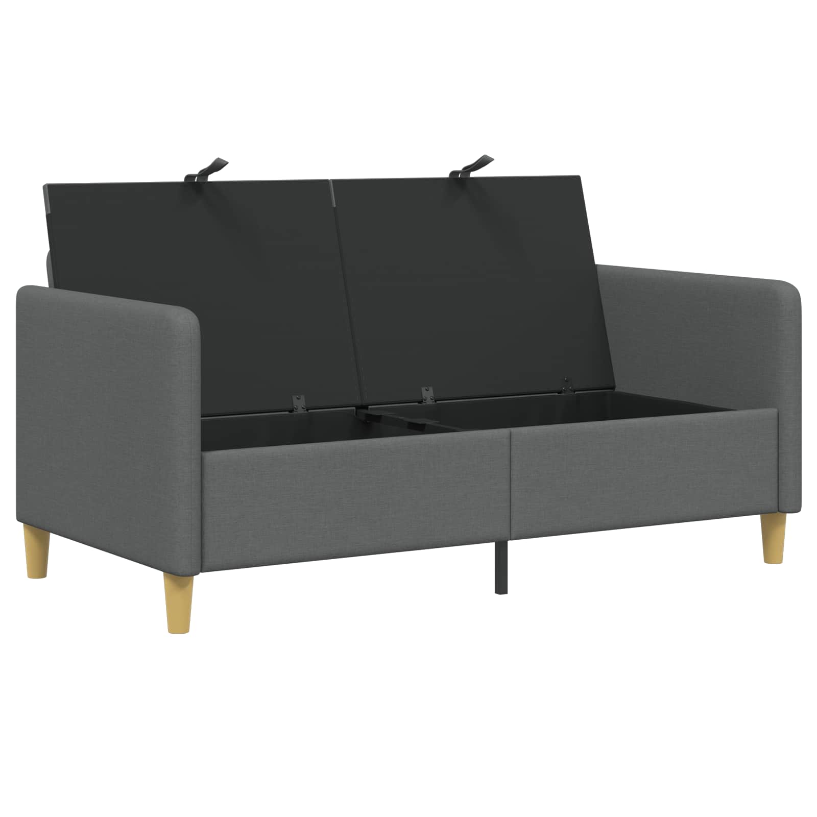 Sofa s shrambo Temno siva 152 x 78 x 87 cm Poliester - slika 4