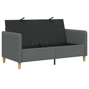 Sofa s úložným prostorem Tmavě šedá 152 x 78 x 87 cm Polyester - obrázek 4