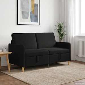 Sofa s úložným prostorem Černá 152 x 78 x 87 cm Polyester - obrázek 3