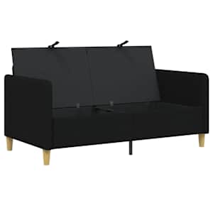 Sofa s úložným prostorem Černá 152 x 78 x 87 cm Polyester - obrázek 4