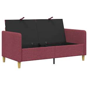 Sofa s úložným prostorem Víno Červené 152 x 78 x 87 cm - obrázek 4
