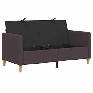 Sofa s úložným prostorem Tmavě hnědá 152 x 78 x 87 cm Polyester - obrázek 4