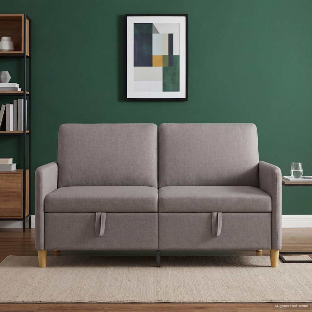 Sofa s shrambo Taupe 152 x 78 x 87 cm Poliester - slika 3