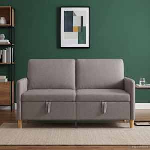 Sofa s úložným prostorem Taupe 152 x 78 x 87 cm Polyester - obrázek 3