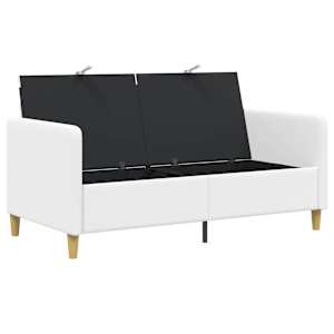 Sofa s úložným prostorem Bílá 152 x 78 x 87 cm Polyester - obrázek 4