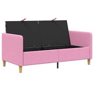 Sofa s úložným prostorem Růžová 152 x 78 x 87 cm Polyester - obrázek 4