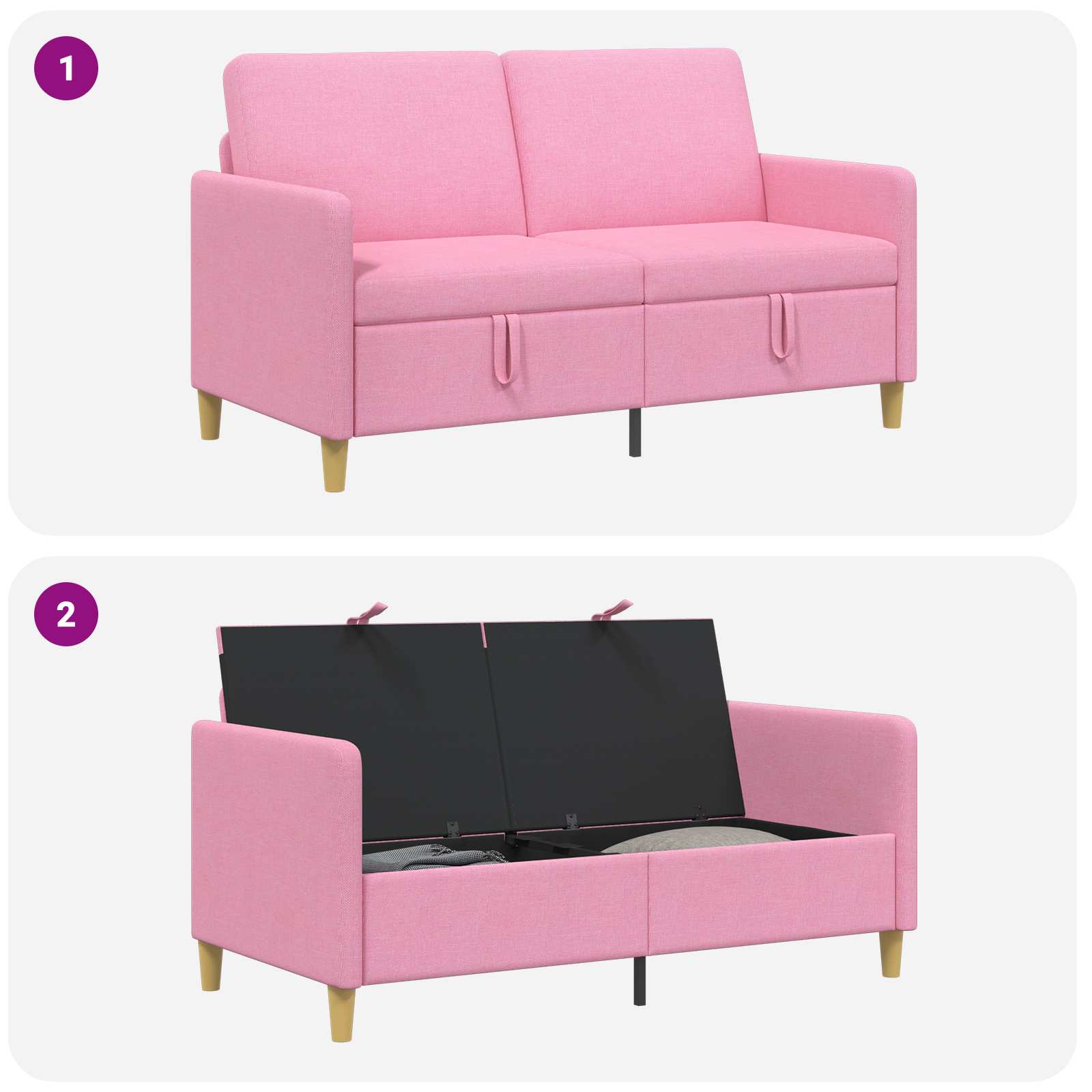 Sofa s shrambo Roza 152 x 78 x 87 cm Poliester - slika 6