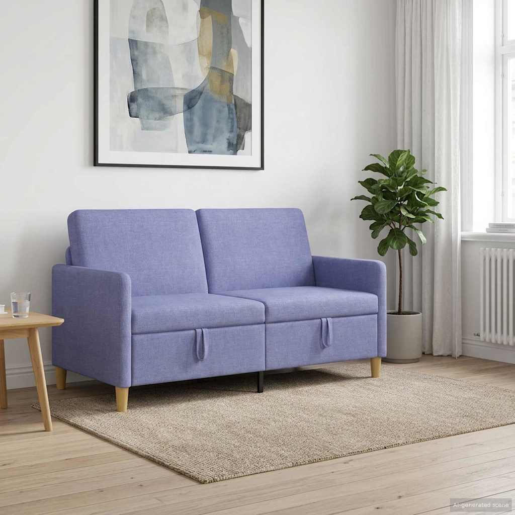 Sofa s shrambo Jeans modra 152 x 78 x 87 cm Poliester - slika 3