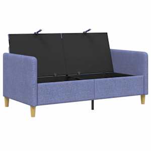 Sofa s úložným prostorem Modrá džínovina 152 x 78 x 87 cm - obrázek 4
