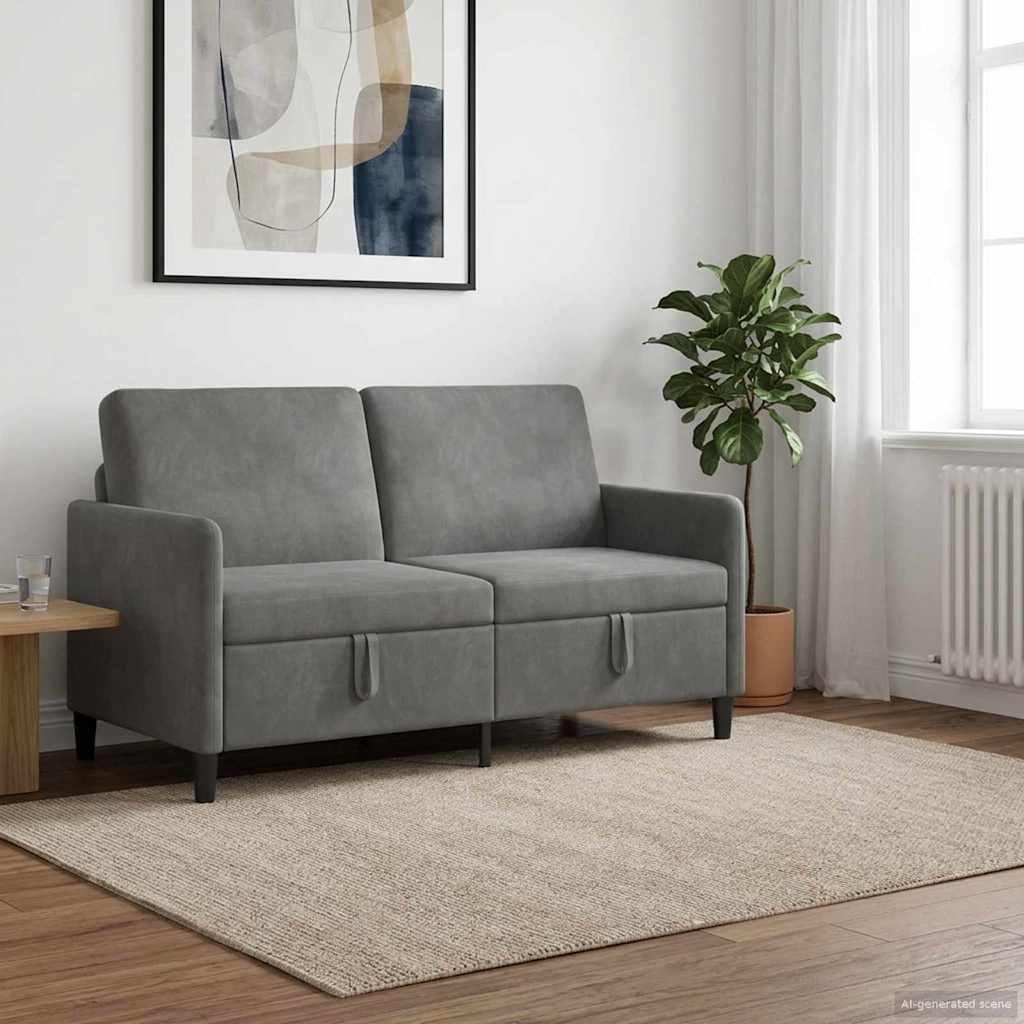 vidaXL Sofa cu Spațiu de Depozitare Gri închis 152 x 78 x 87 cm