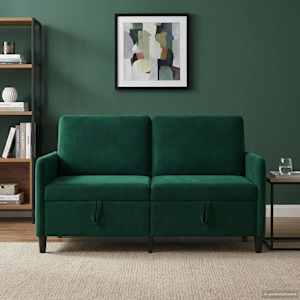 Sofa s shrambo Temno zelena 152 x 78 x 87 cm Poliester