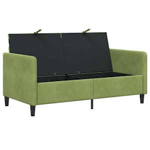 Sofa s úložným prostorem Světlá zelená 152 x 78 x 87 cm - obrázek 4
