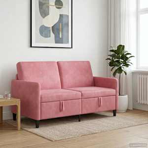 Sofa s úložným prostorem Růžová 152 x 78 x 87 cm Polyester - obrázek 3