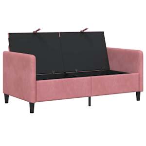 Sofa s úložným prostorem Růžová 152 x 78 x 87 cm Polyester - obrázek 4