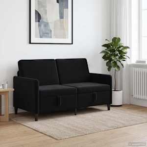 Sofa s úložným prostorem Černá 152 x 78 x 87 cm Polyester - obrázek 3